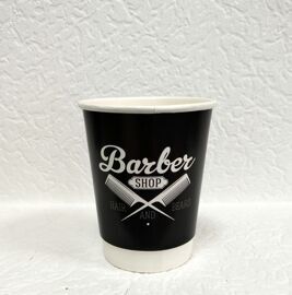 Бумажный стакан с логотипом, Barber shop, 250мл